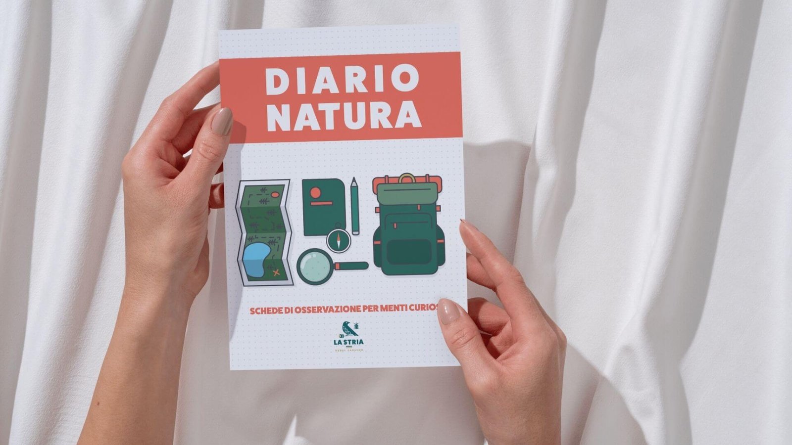 Copertina del Diario Natura stampabile, per attività all’aperto con bambini e adulti