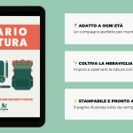 Infografica con copertina digitale del Diario Natura e i 3 benefici principali